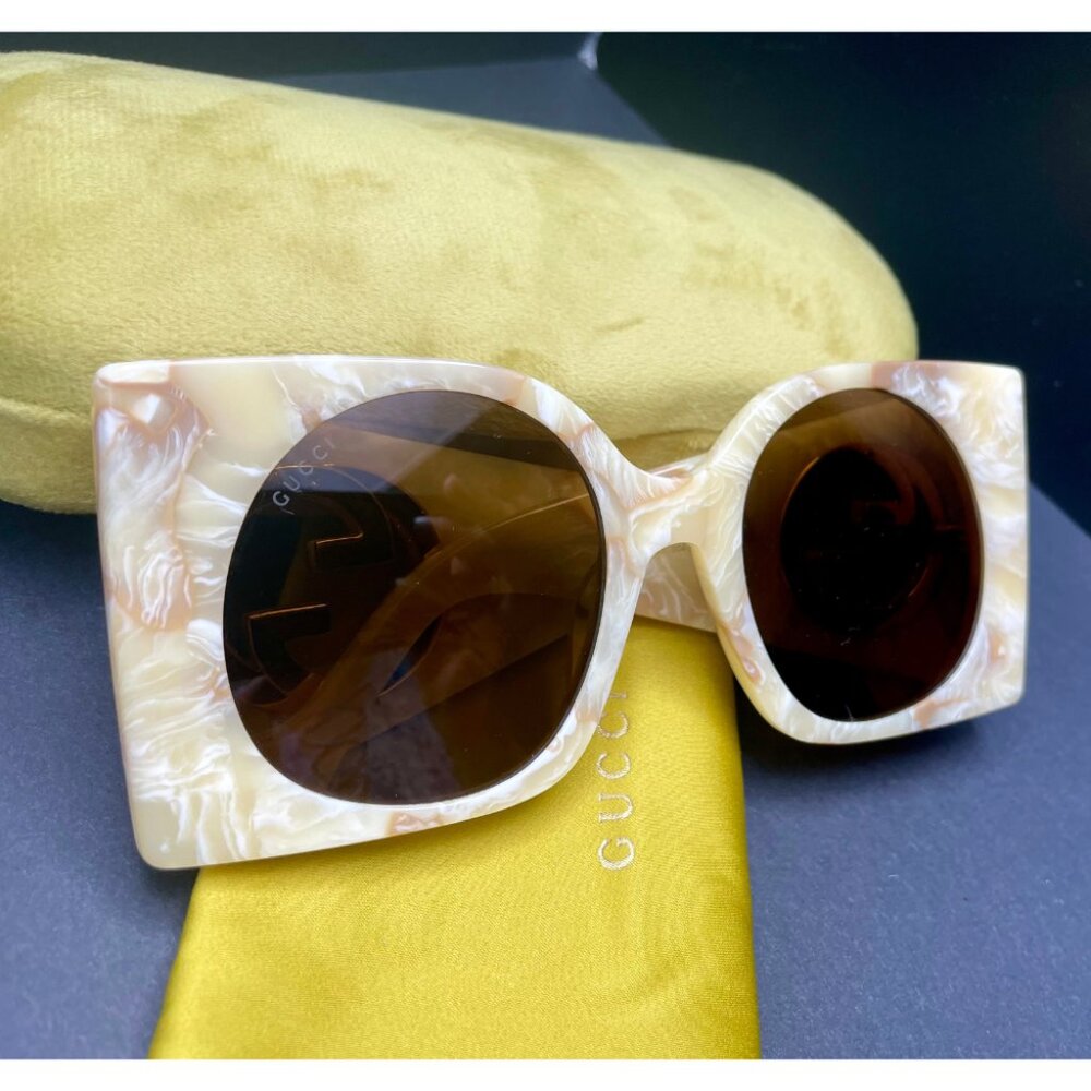 Gucci Ivory Tortoiseshell Sunglasses